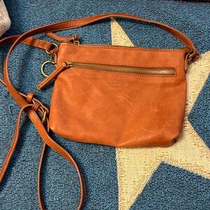 American Leather Tan Crossbody Bag